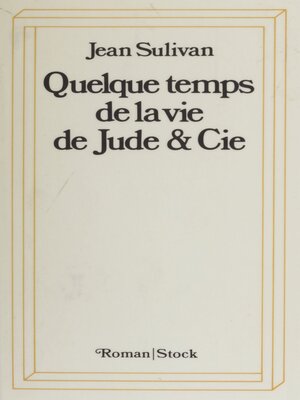 cover image of Quelque temps de la vie de Jude et Cie
